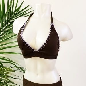 Mossimo Espresso Lavender Bikini Halter Top Small